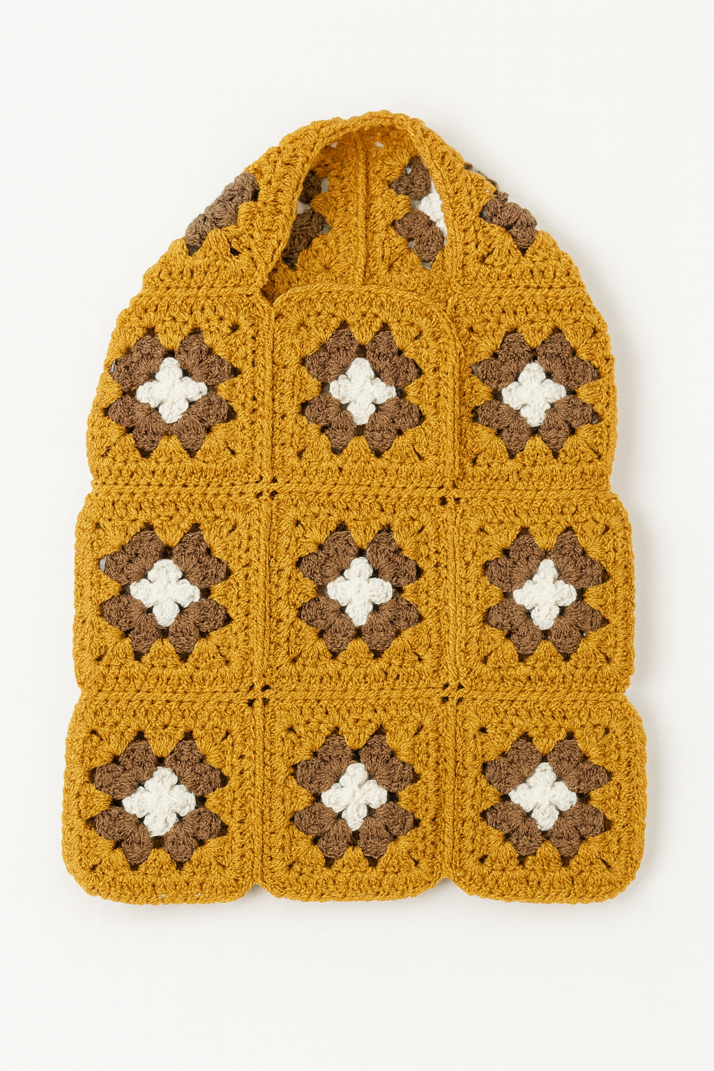 Retro Granny Square Dog Coat – Handmade Crochet Style for Chic Pets