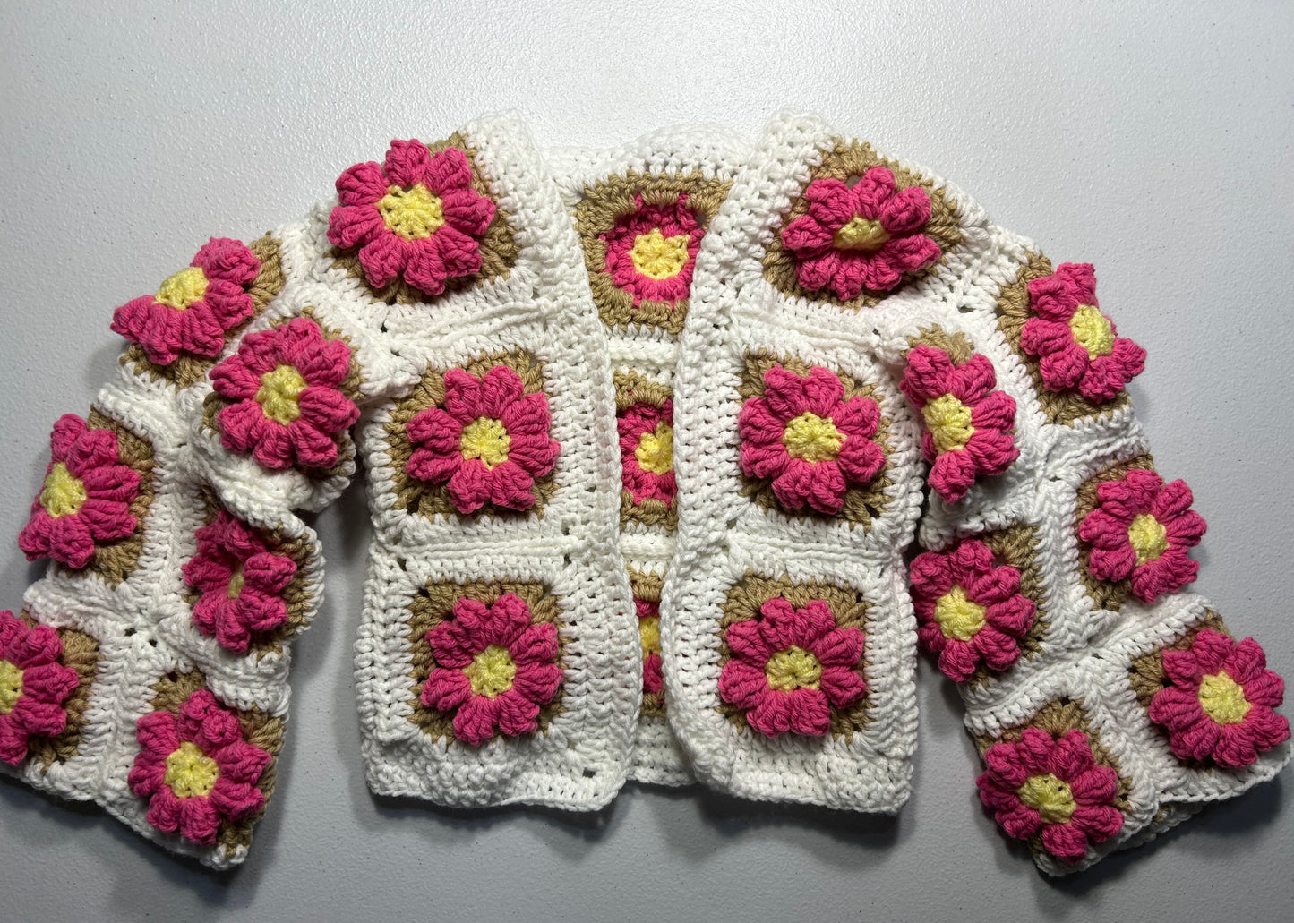 Flower Jacket for Kids Handmade Crochet Limited Edition