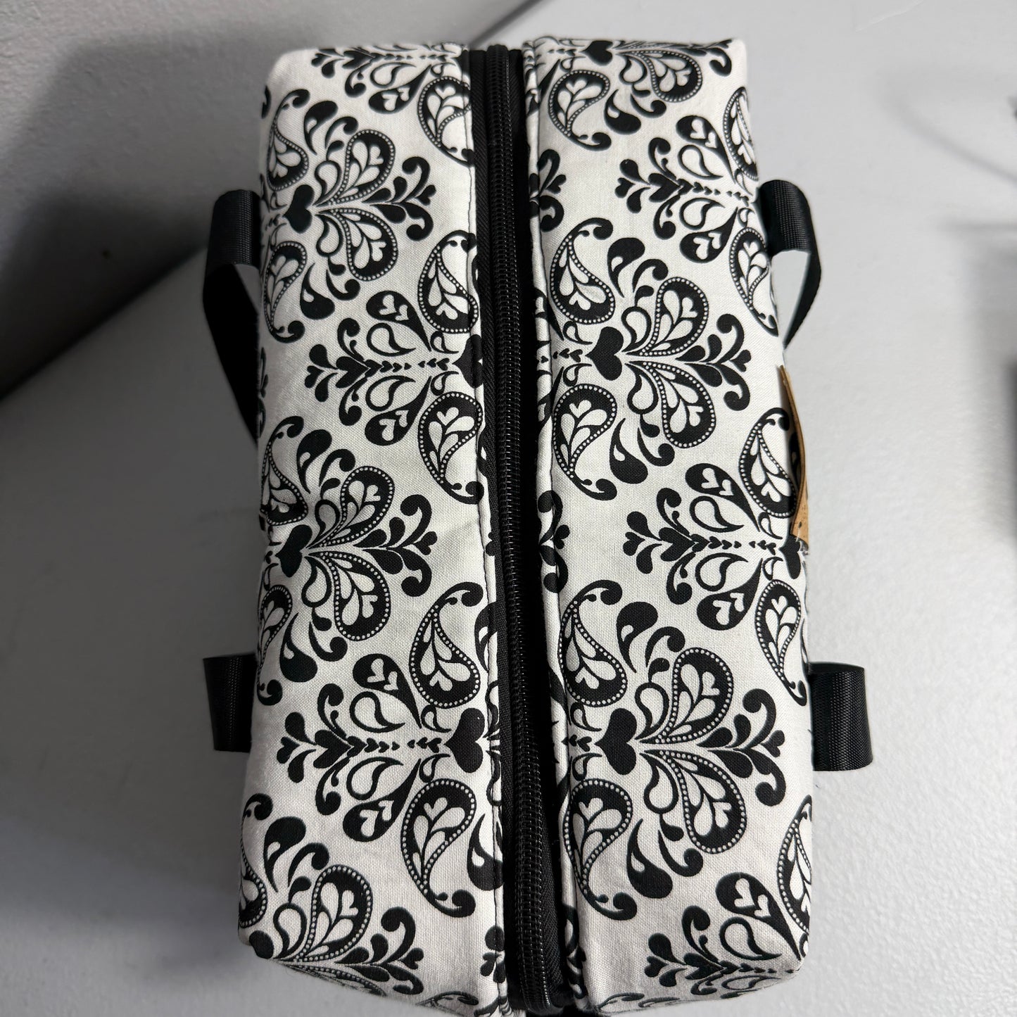 Luxe Handmade Insulated Lunch Bag - Black & White Chic Edition