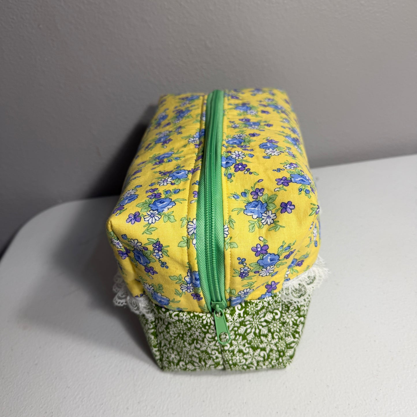 Fe.ly Handmade Waterproof Makeup Bag – Floral & Lace Cosmetic Pouch